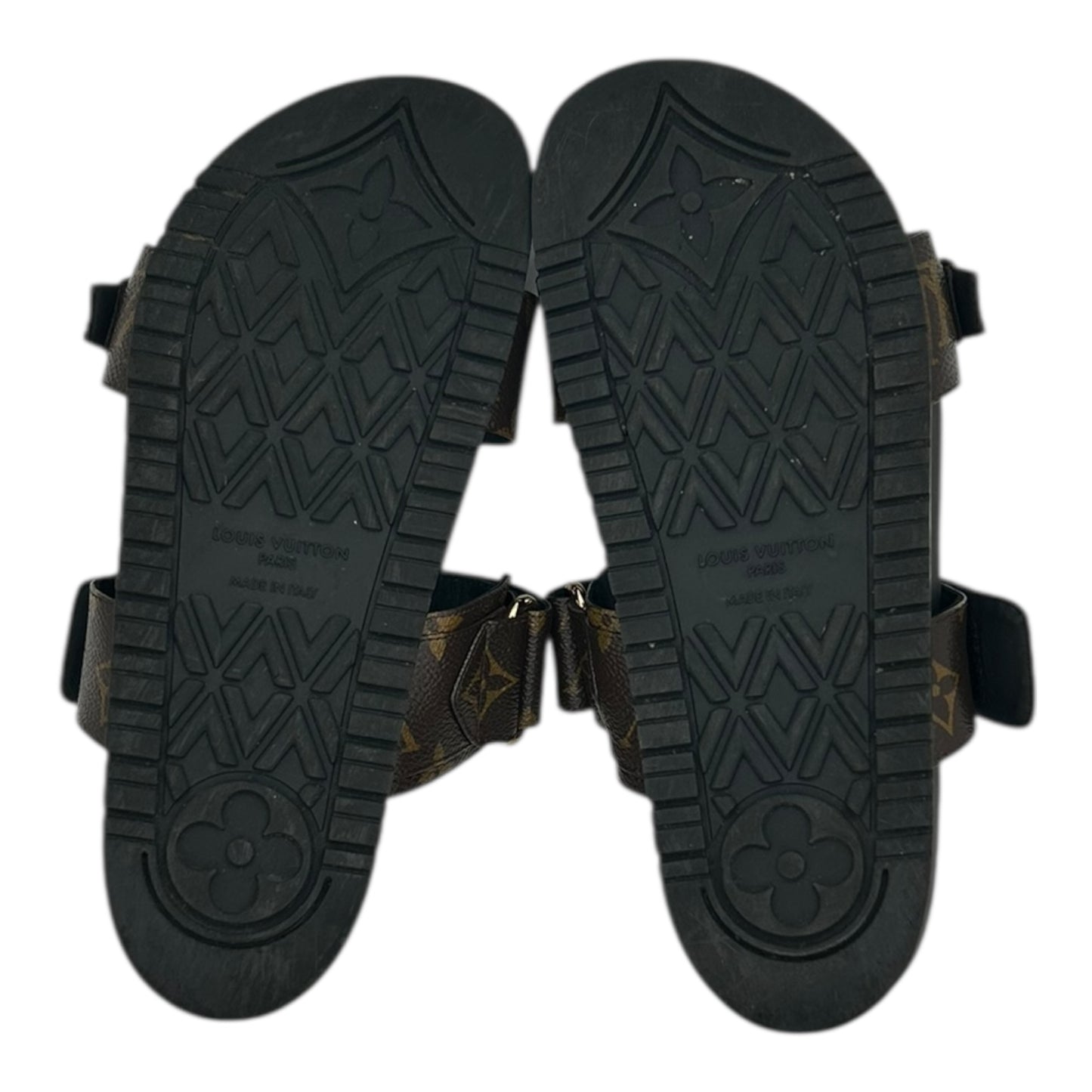 PREOWNED LOUIS VUITTON BOM DIA FLAT SANDALS
