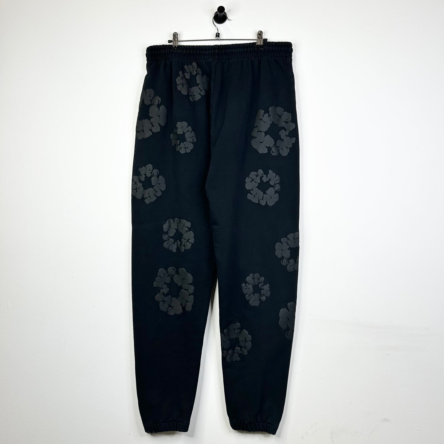 DENIM TEARS BLACK ON BLACK WREATH SWEATPANTS