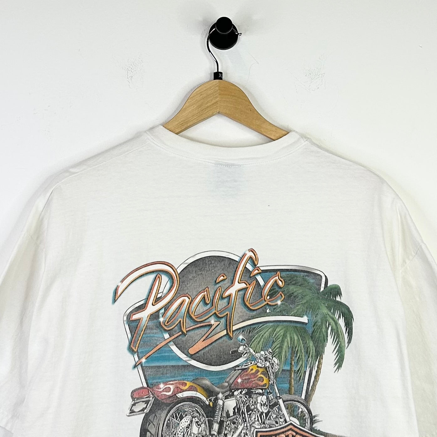 HARLEY DAVIDSON HAWAII BLUE FLAME WHITE TEE