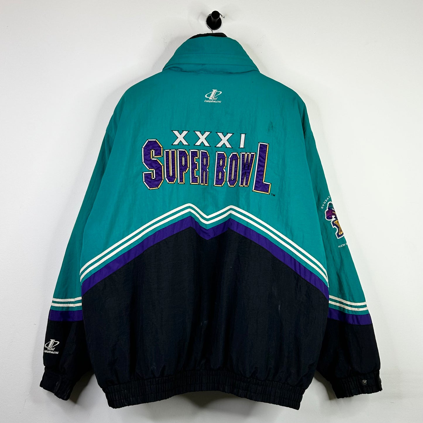 SUPER BOWL XXXI LOGO ATHLETICS PUFFER COAT