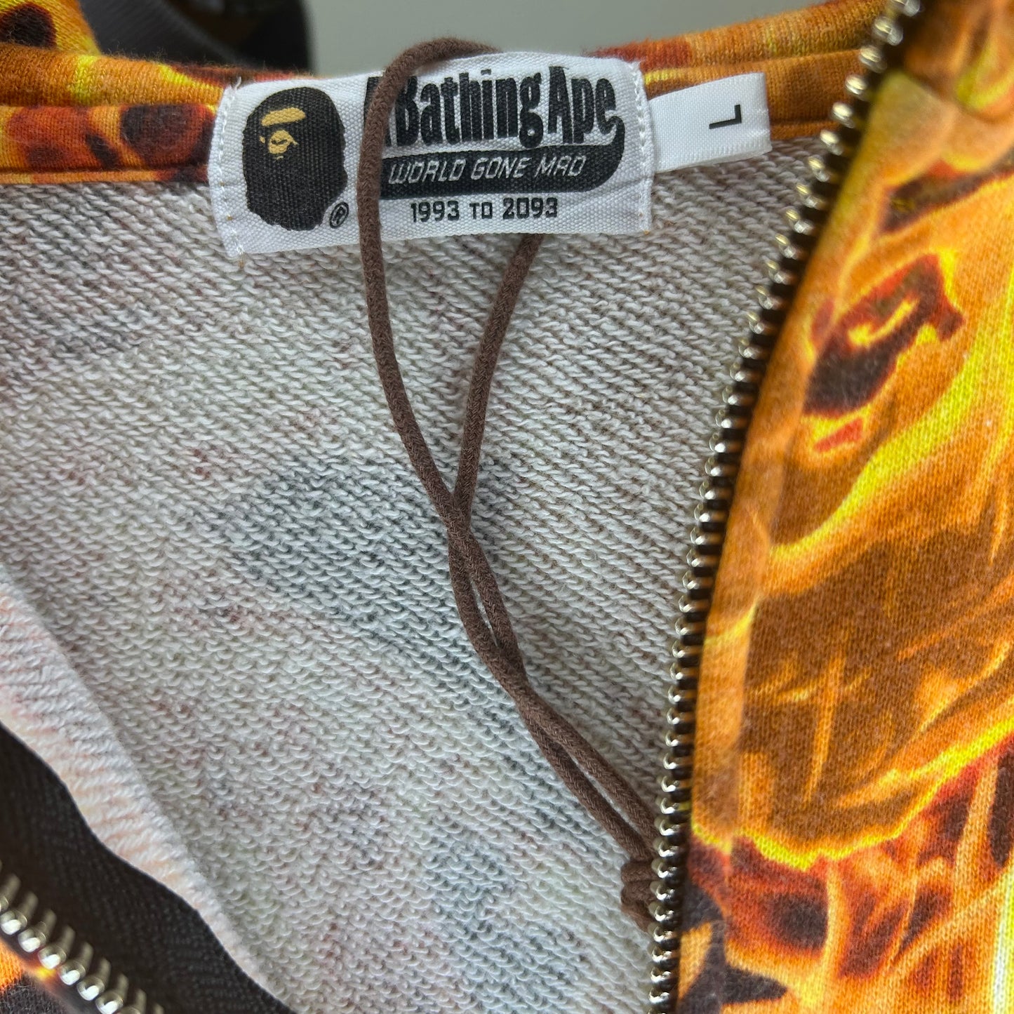 BAPE FLAME WIDE FULL ZIP HOODIE
