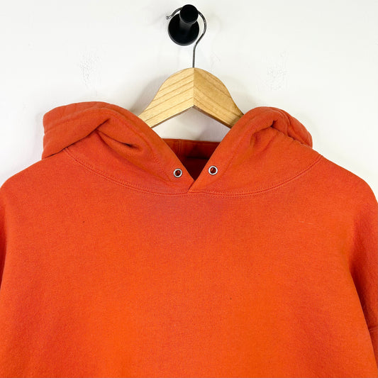 SUPREME ORANGE SATIN APPLIQUE HOODIE