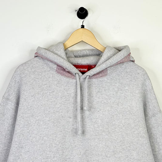 SUPREME JACQUARD STRIPE HOODIE GREY