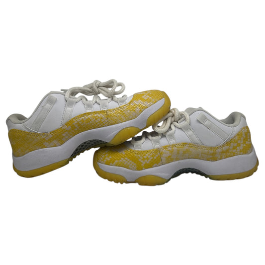 PREOWNED JORDAN 11 LOW YELLOW SNAKESKIN SIZE 4.5Y
