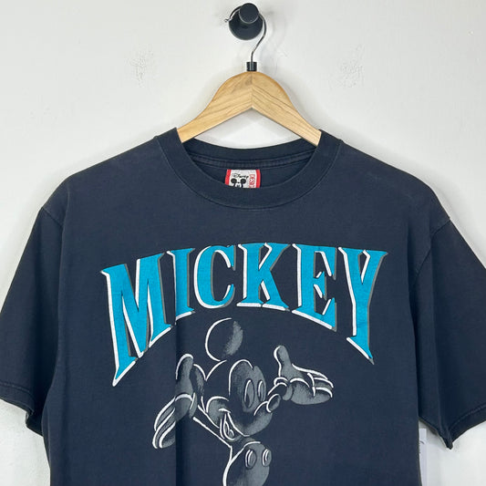 MICKEY MOUSE BLUE BLACK TEE