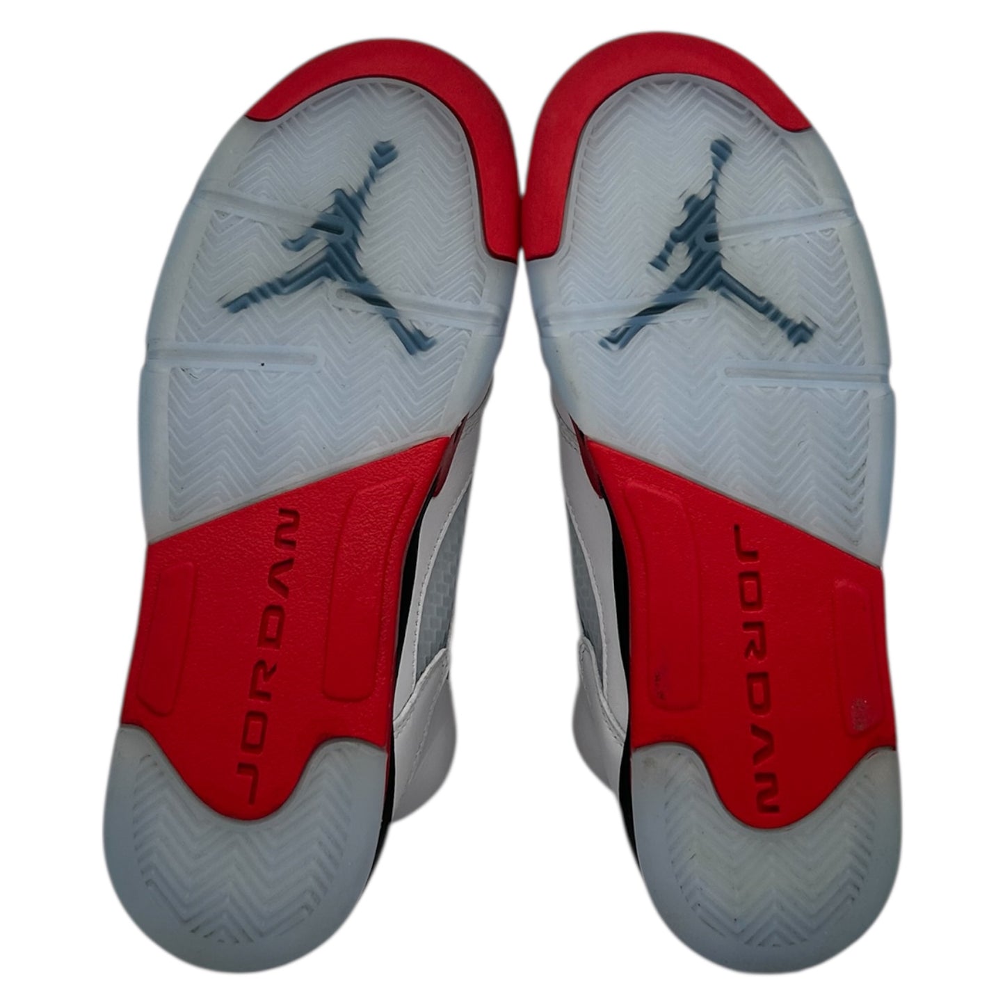PREOWNED JORDAN 5 RETRO FIRE RED BLACK TONGUE