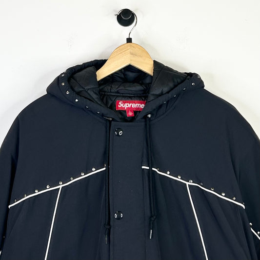 SUPREME BLACK STUDDED STADIUM JACKET