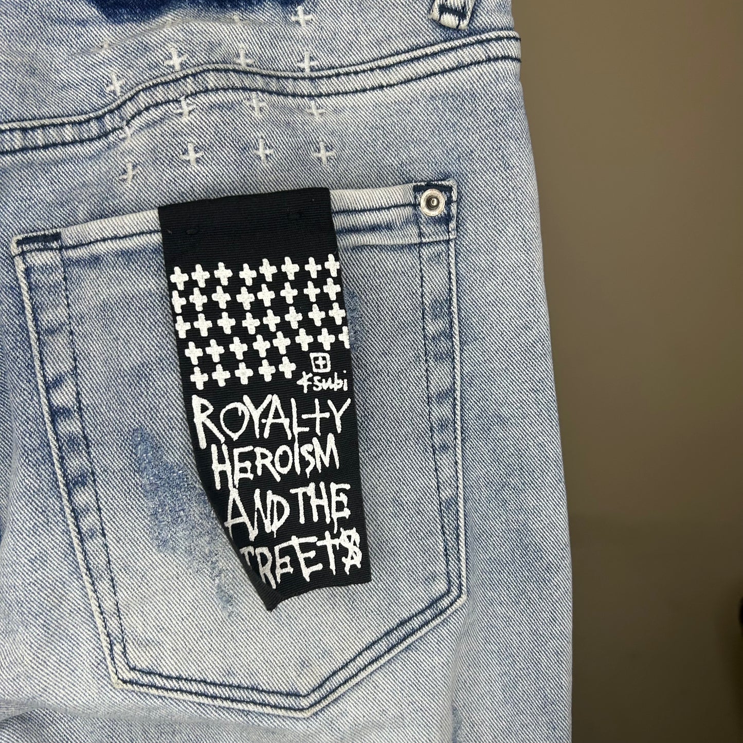 KSUBI RIPPED BLUE SKINNY JEAN