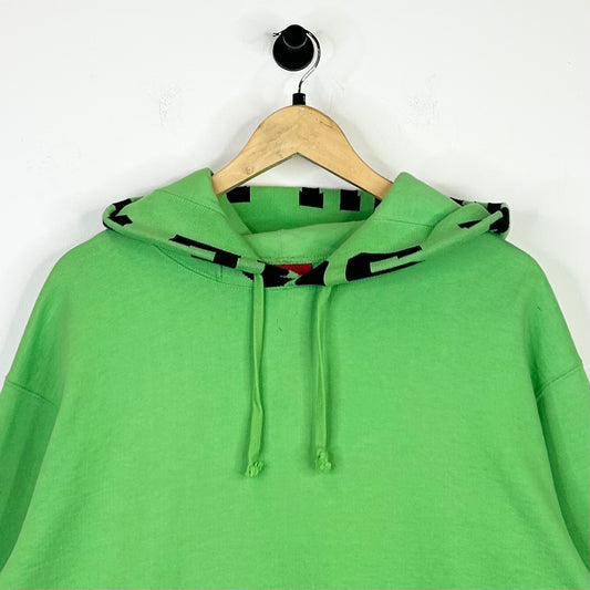 SUPREME CROPPED LOGOS HOODED SWEATSHIRT BRIGHT GREEN