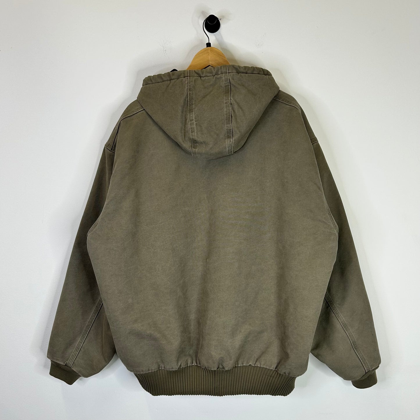 CARHARTT DUSTY OLIVE FLEECE LINED HOODED JACKET