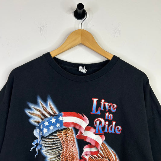 LIVE TO RIDE, RIDE TO LIVE BIKER TEE