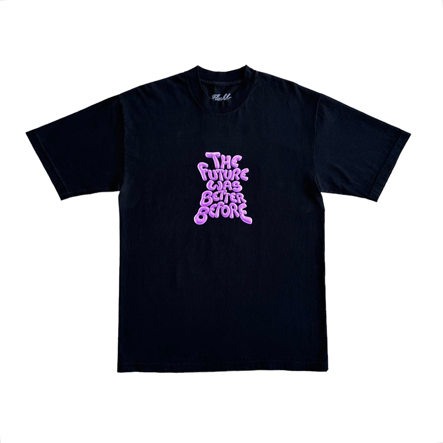 The Future Was Better Before Tee (Black/Purple)