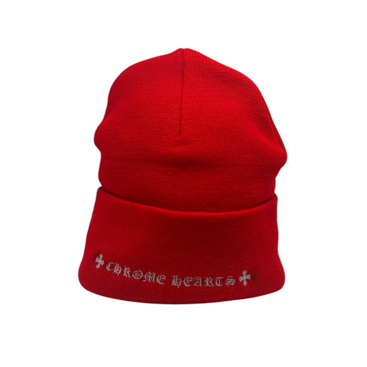 CHROME HEARTS RED BEANIE
