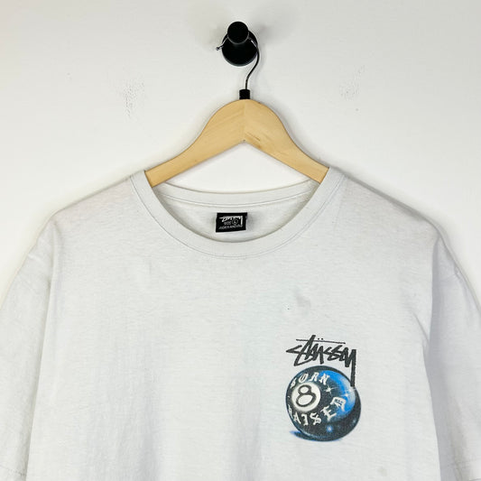 STUSSY BORN 8 RAISED TEE WHITE