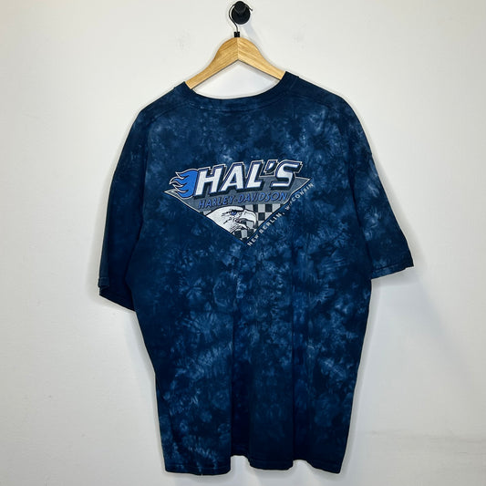 HARLEY BLUE TIE DYE FEEL THE HEAT TEE