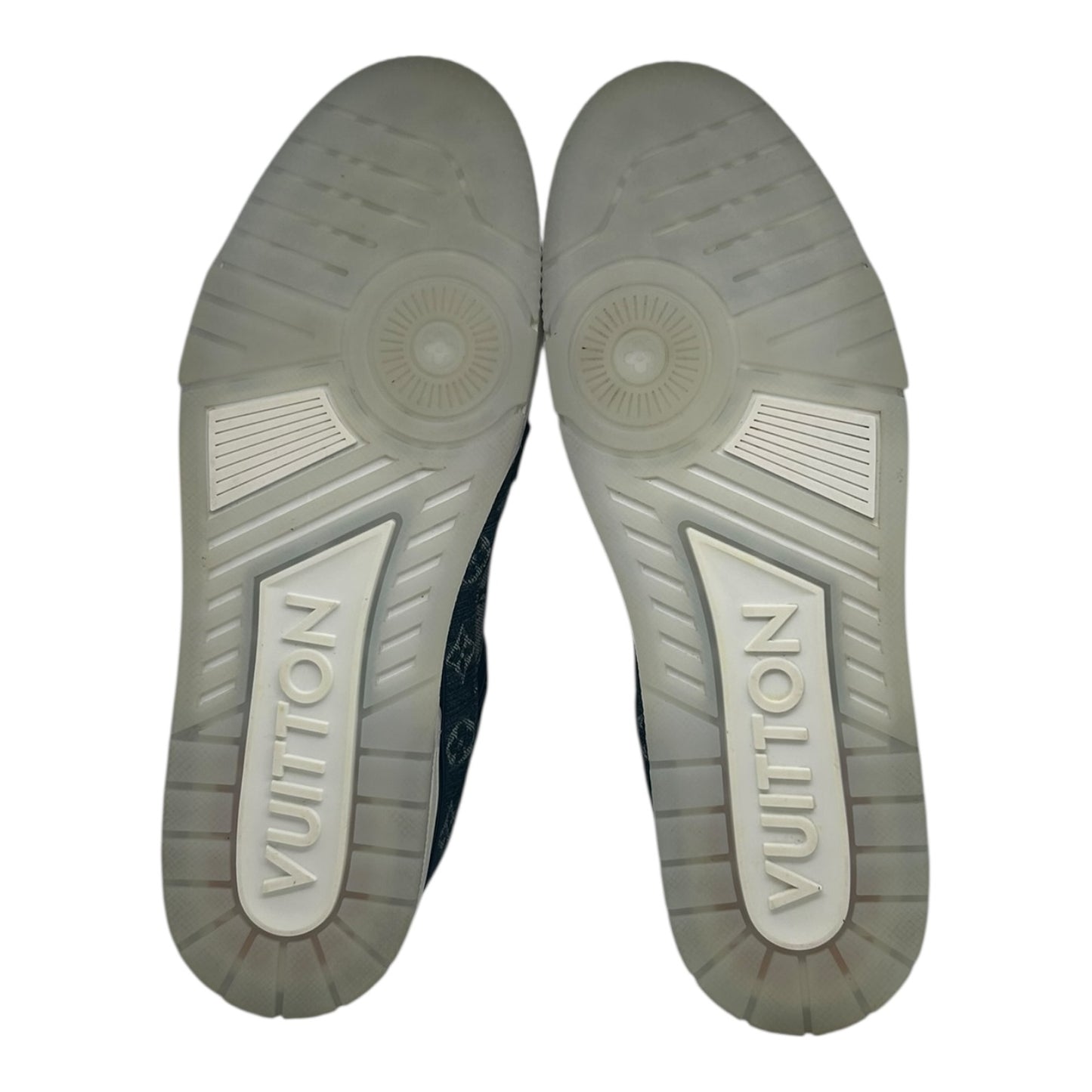 PREOWNED LOUIS VUITTON TRAINER BLUE MONOGRAM DENIM