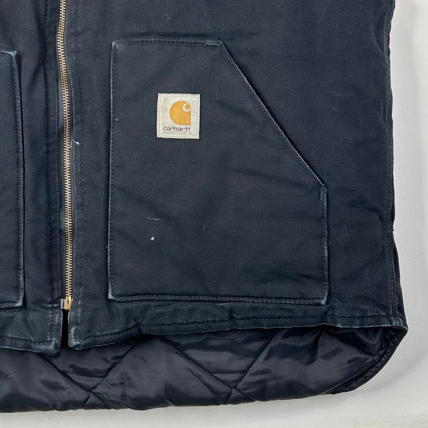 CARHARTT BLACK ZIP-UP VEST