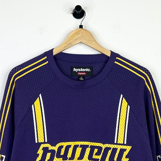SUPREME HYSTERIC GLAMOUR PURPLE YELLOW LONG SLEEVE MESH JERSEY