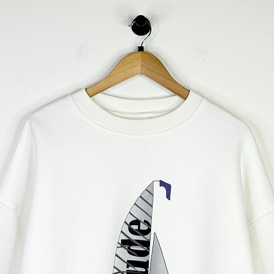 RHUDE CATAMARAN CHAMPION WHITE CREWNECK