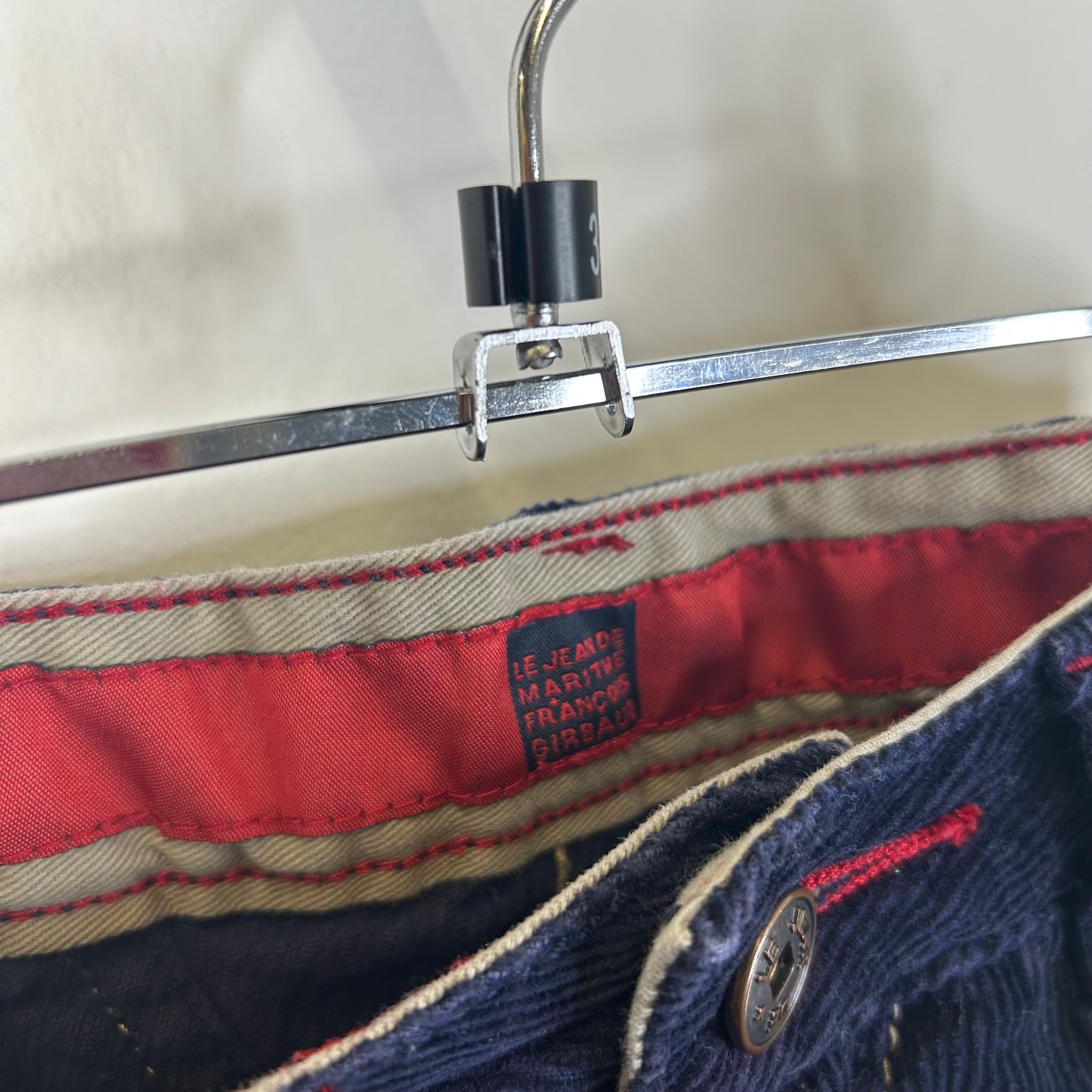 GIRBAUD CORDUROY NAVY PANTS