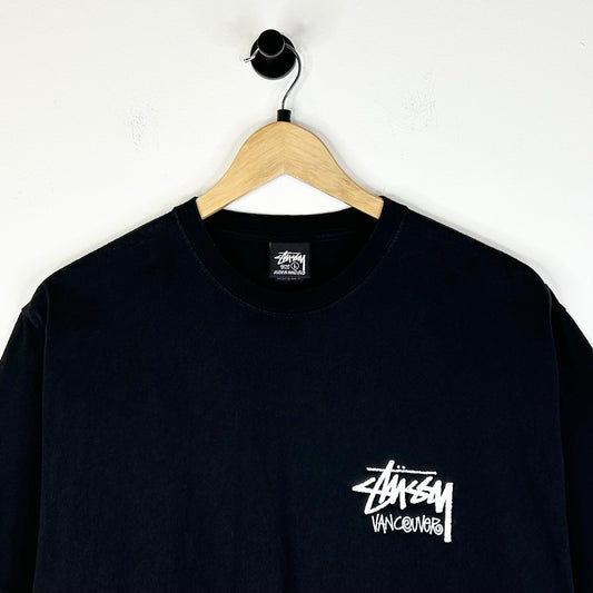 STUSSY BLACK VANCOUVER TEE