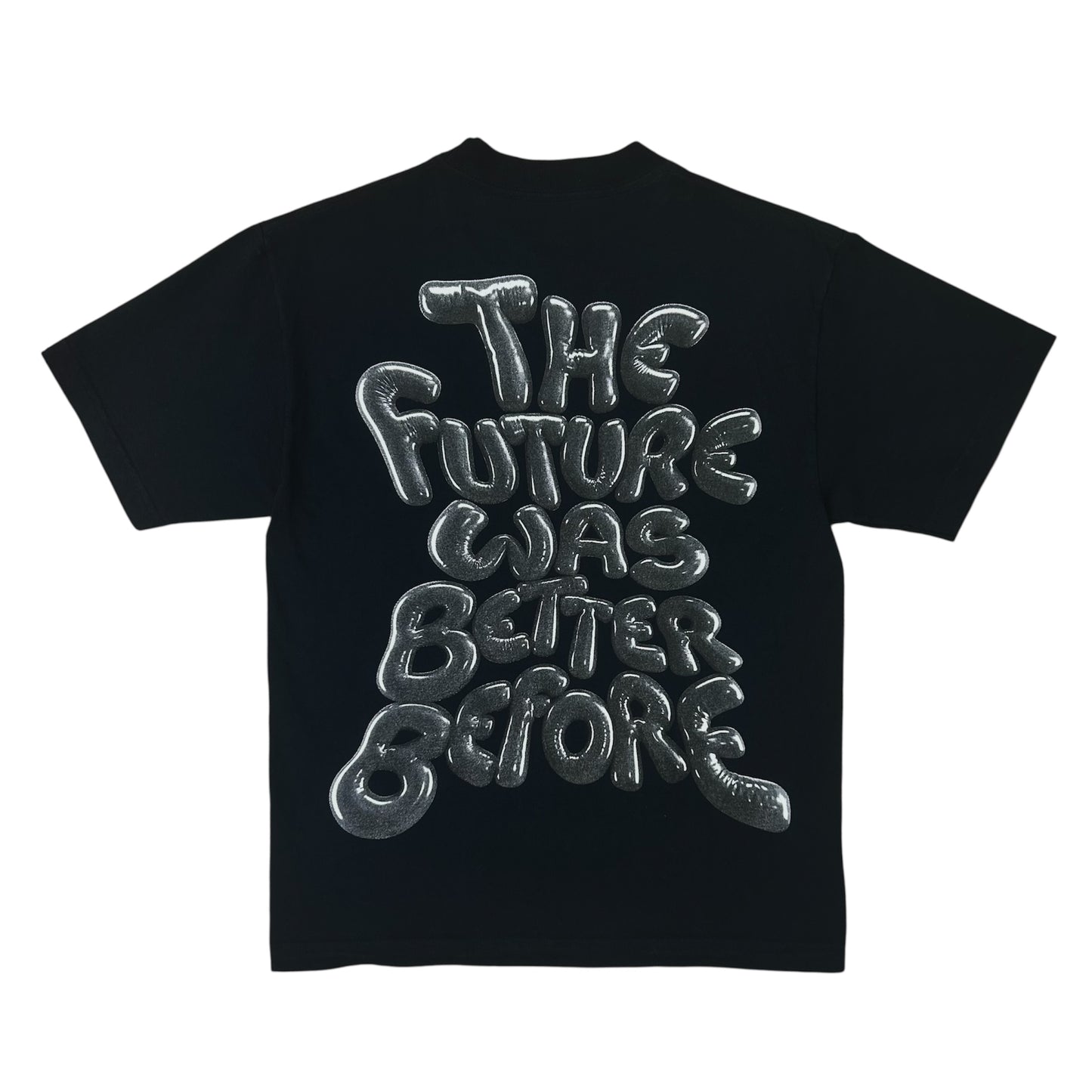FLASHBACK TFWBB BUBBLE LETTER CROPPED TEE BLACK