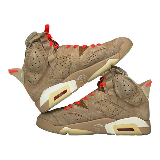 PREOWNED JORDAN 6 X TRAVIS SCOTT BRITISH KHAKI