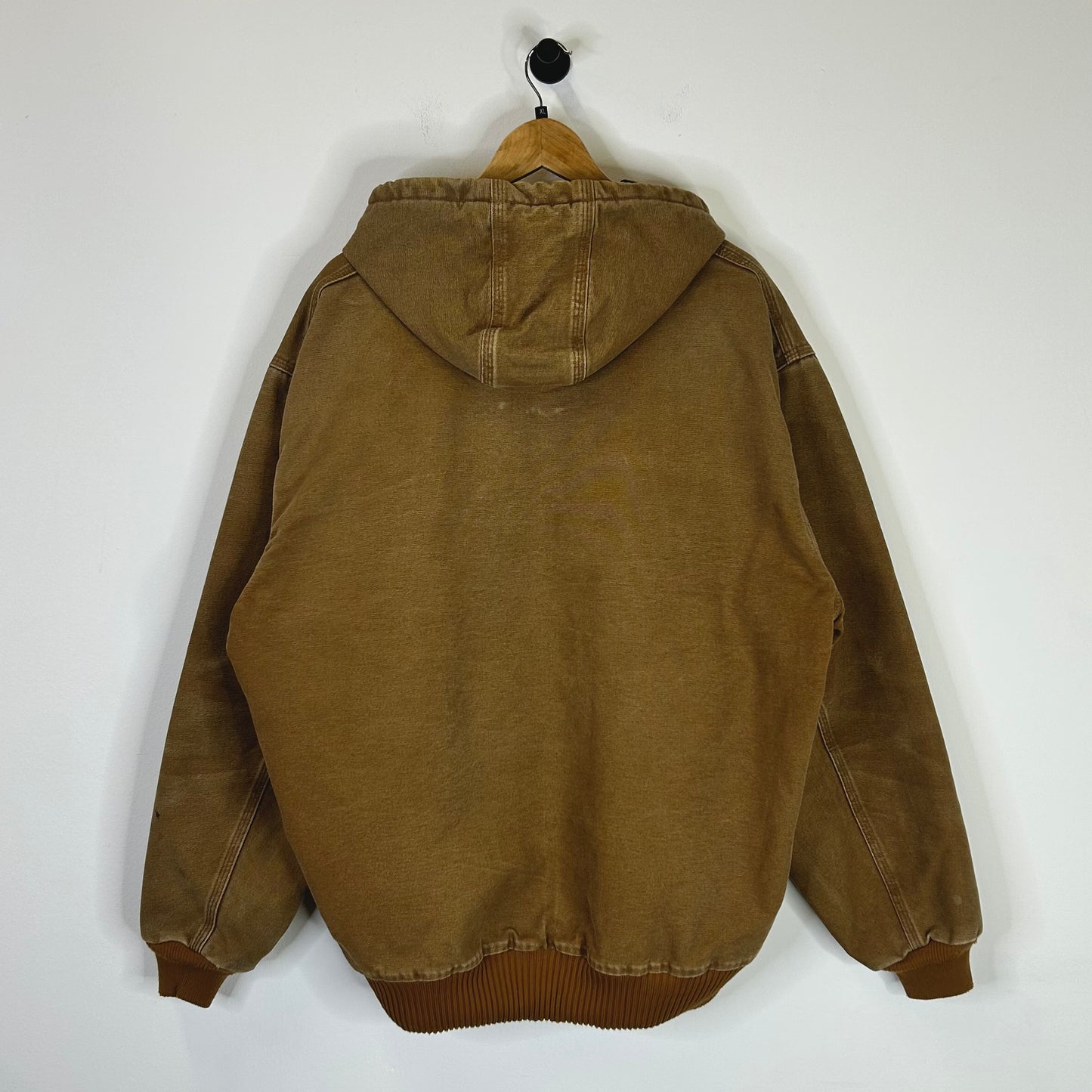 CARHARTT BROWN FLEECE LINED HOODED JACKET