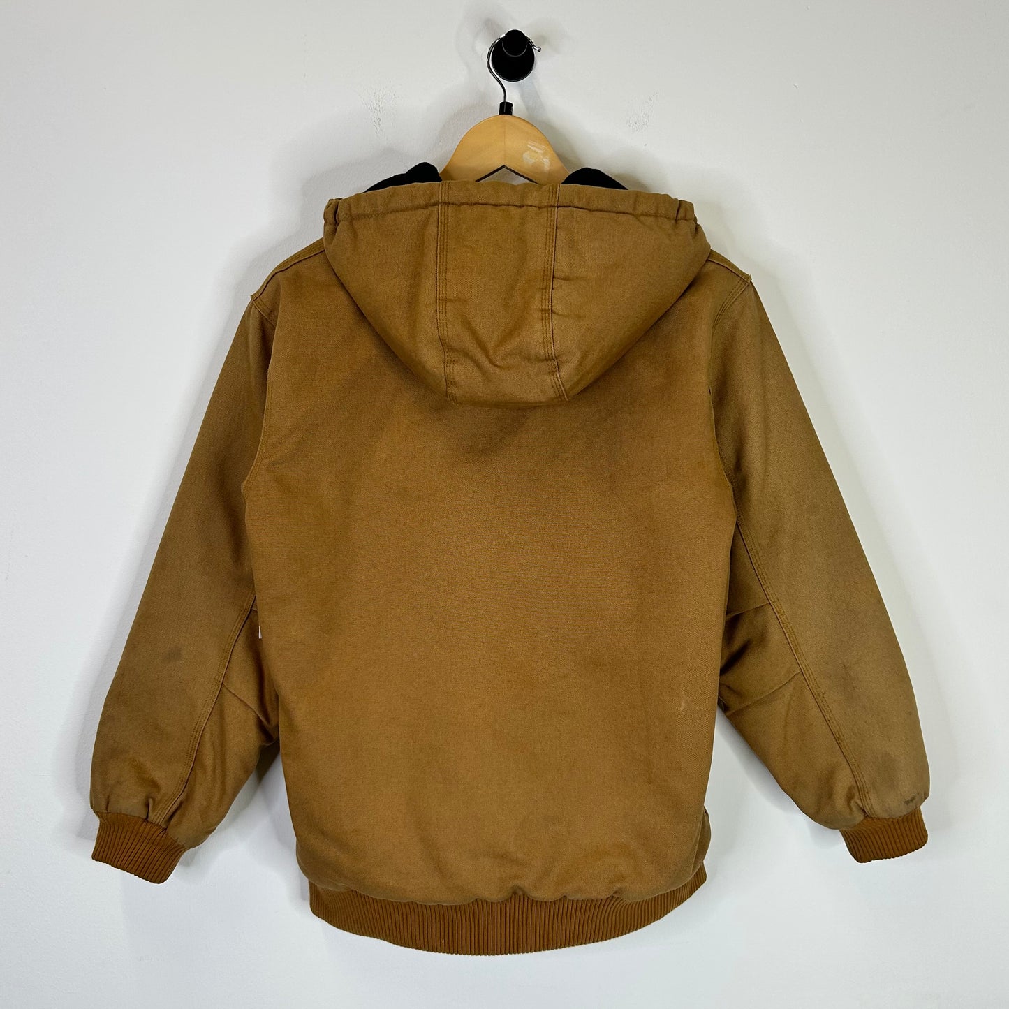 CARHARTT TAN BLACK LINED HOODED JACKET