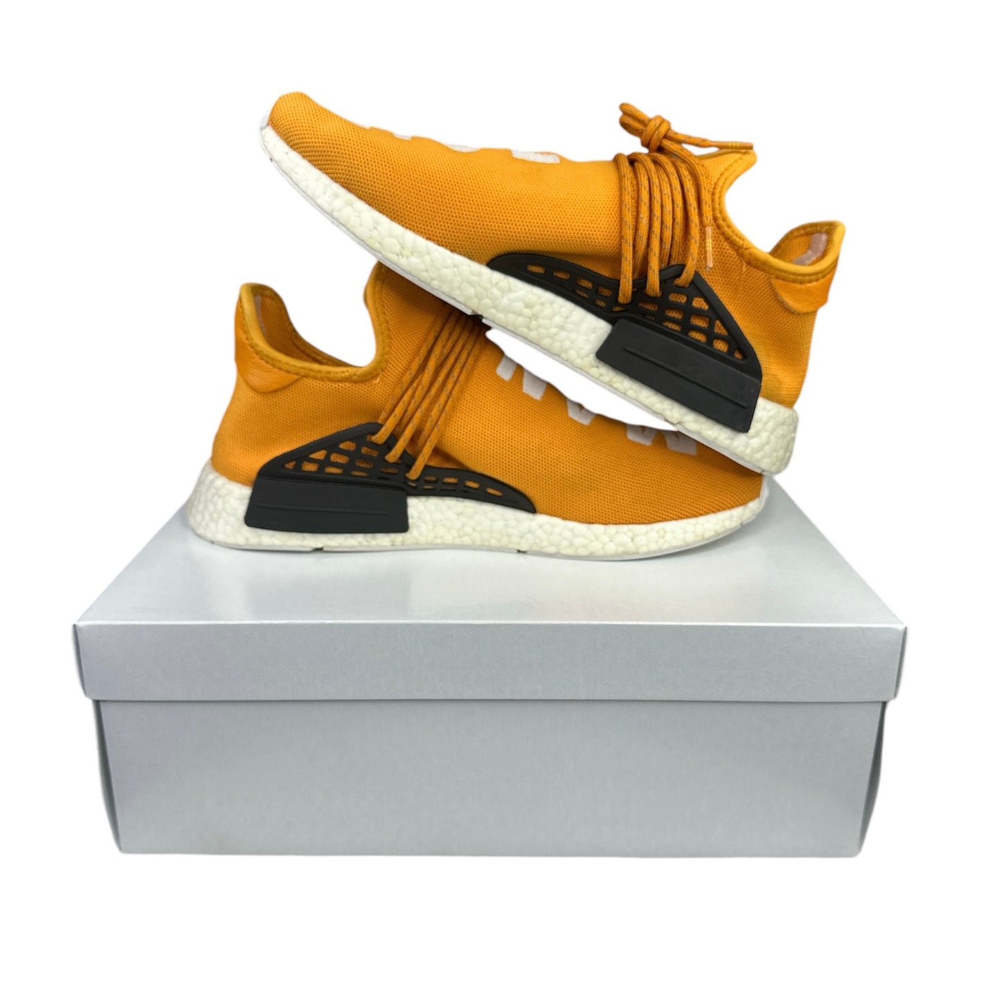 PREOWNED ADIDAS HUMAN RACE ORANGE SZ 12