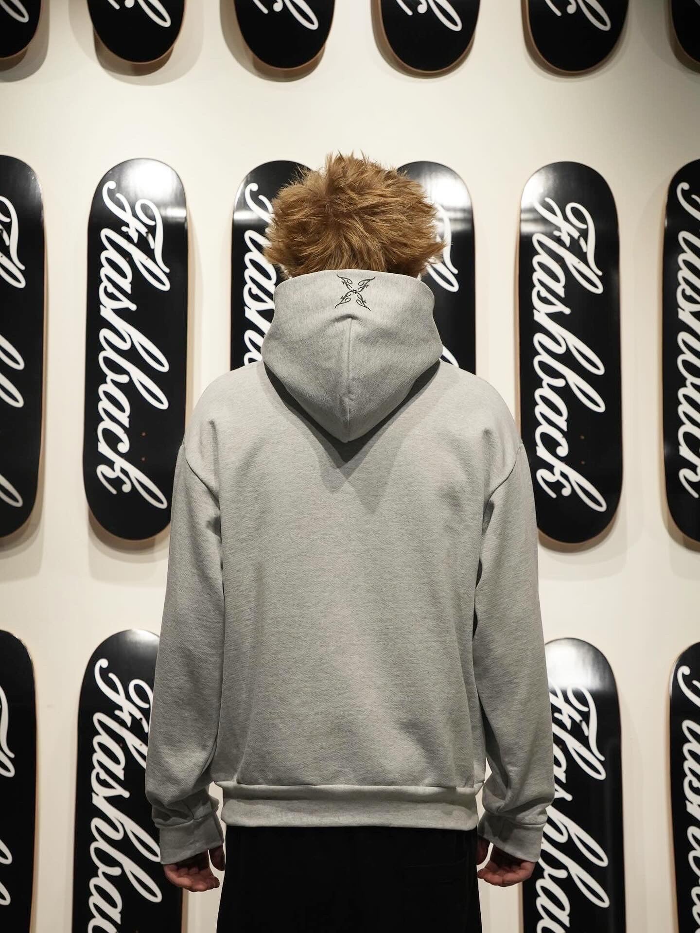 FLASHBACK ARC HEATHER GREY PULLOVER HOODIE