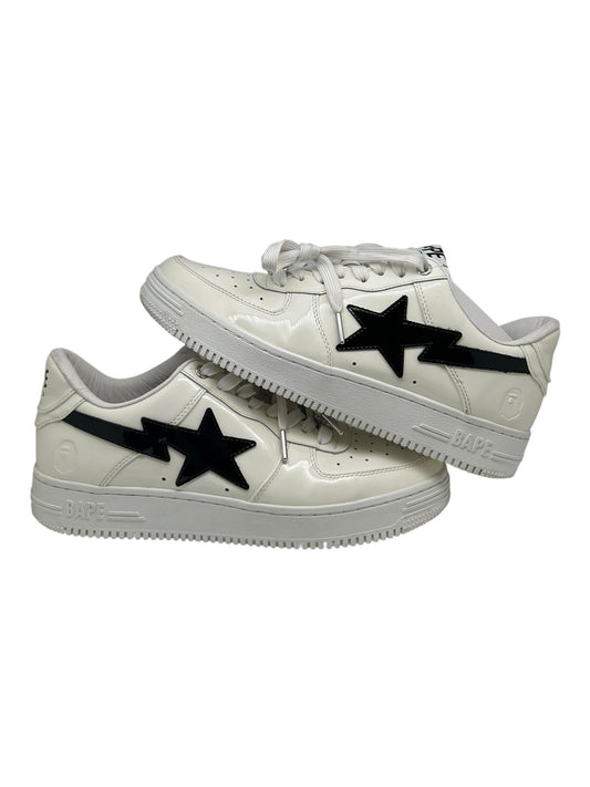 PREOWNED A BATHING APE BAPE STA #2 WHITE PATENT