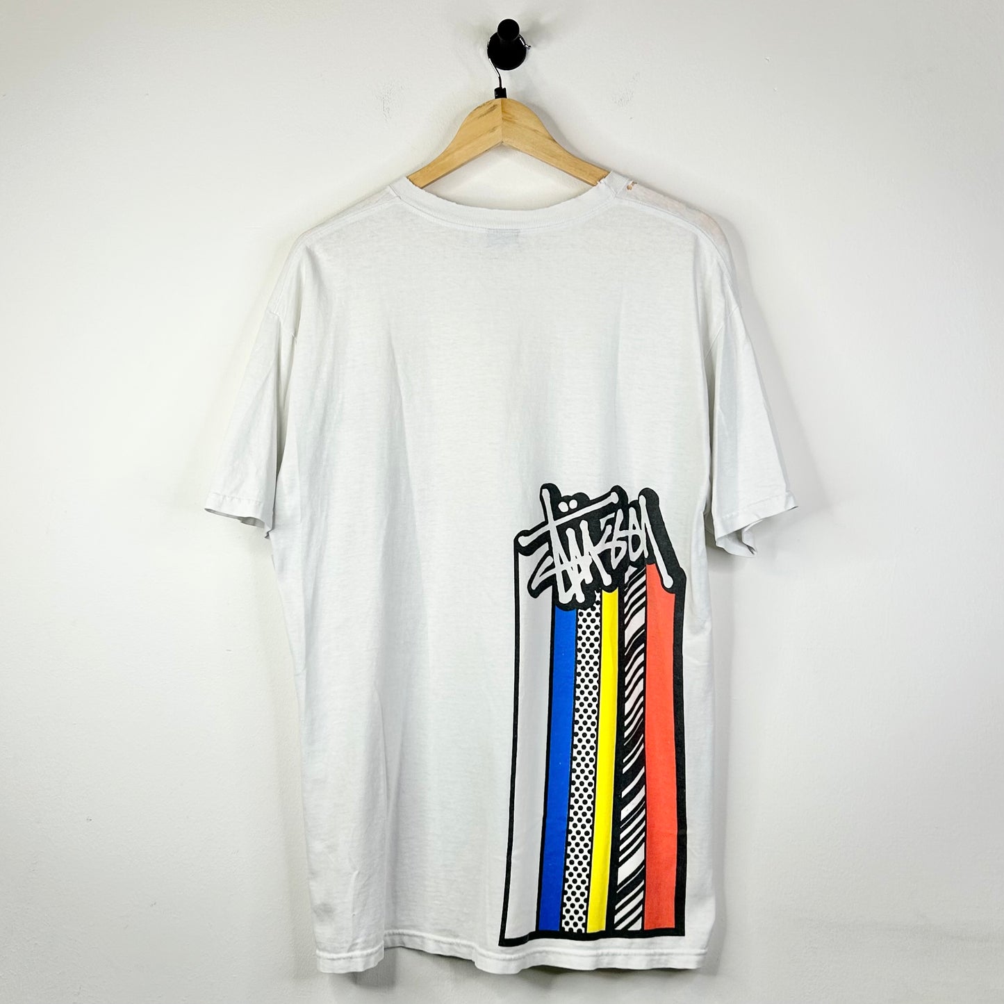 STUSSY STRIPE LOGO TEE