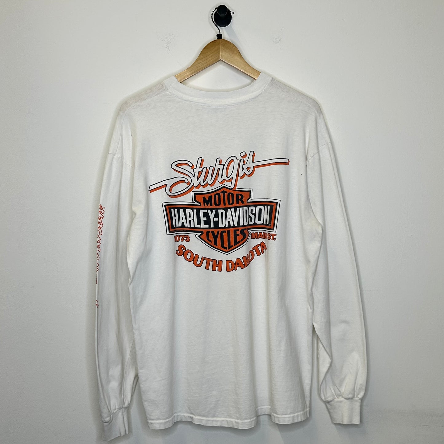 1991 HARLEY DAVIDSON EAGLE LONGSLEEVE WHITE TEE