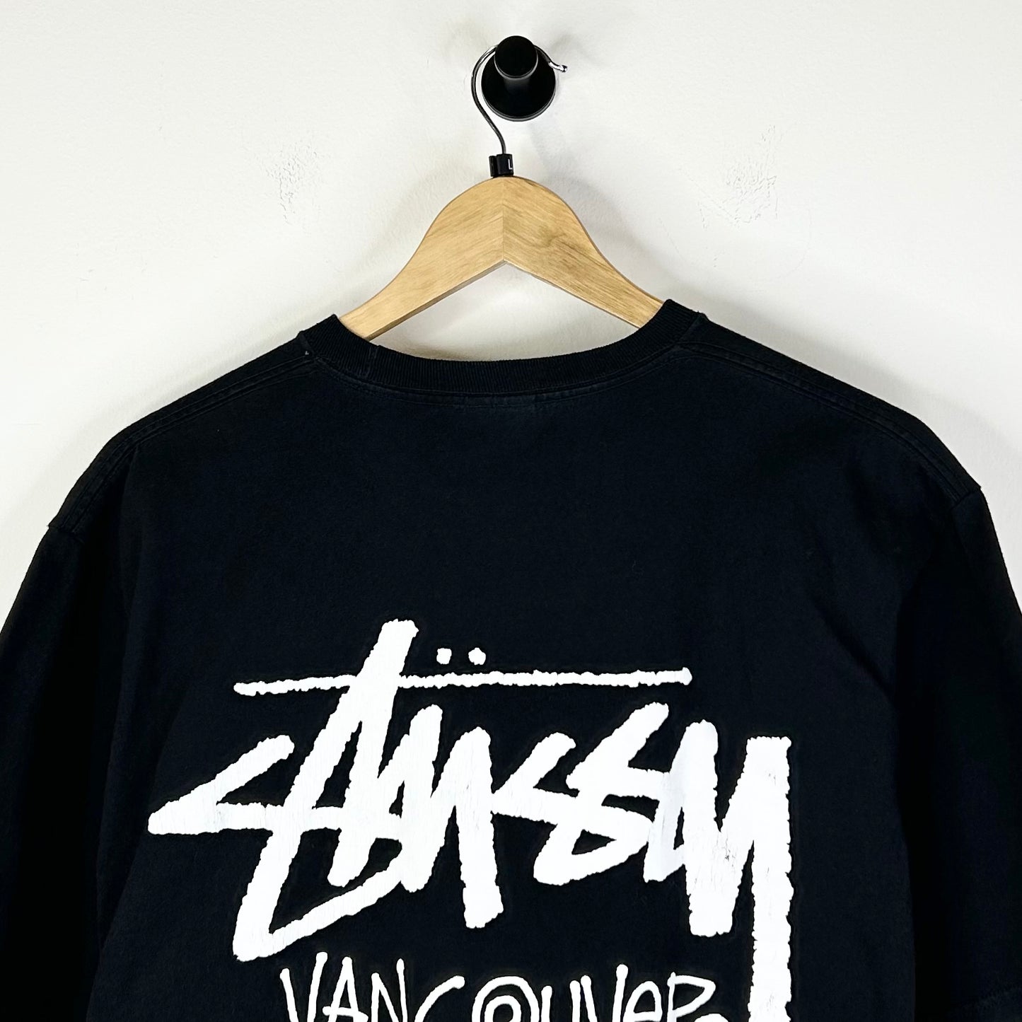 STUSSY BLACK VANCOUVER TEE