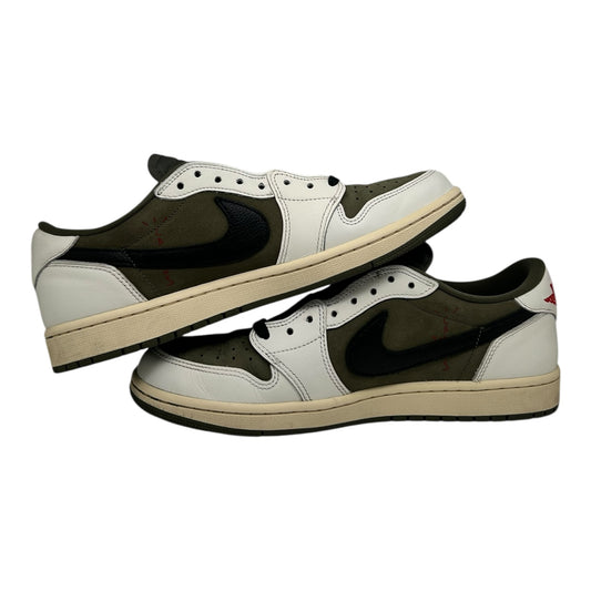 PREOWNED TRAVIS SCOTT JORDAN 1 LOW MEDIUM OLIVE SZ 11
