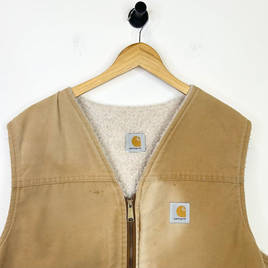 TAN CARHARTT SHERPA LINED VEST