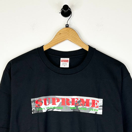 SUPREME HARDCORE LOGO BLACK TEE