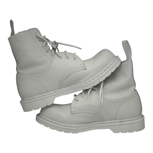 PREOWNED MAISON MARGIELA X DR MARTENS WHITE 1460 TWIST BOOT