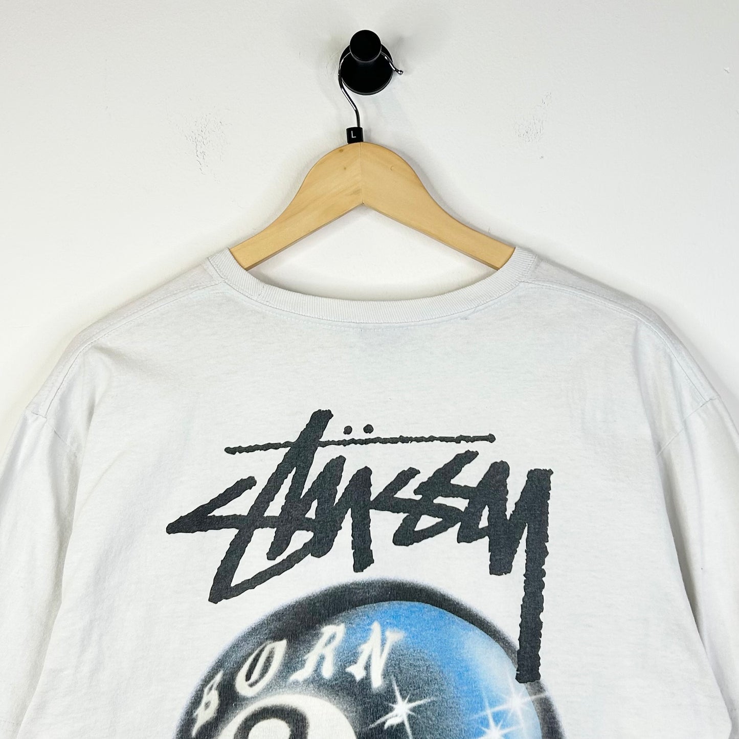 STUSSY BORN 8 RAISED TEE WHITE
