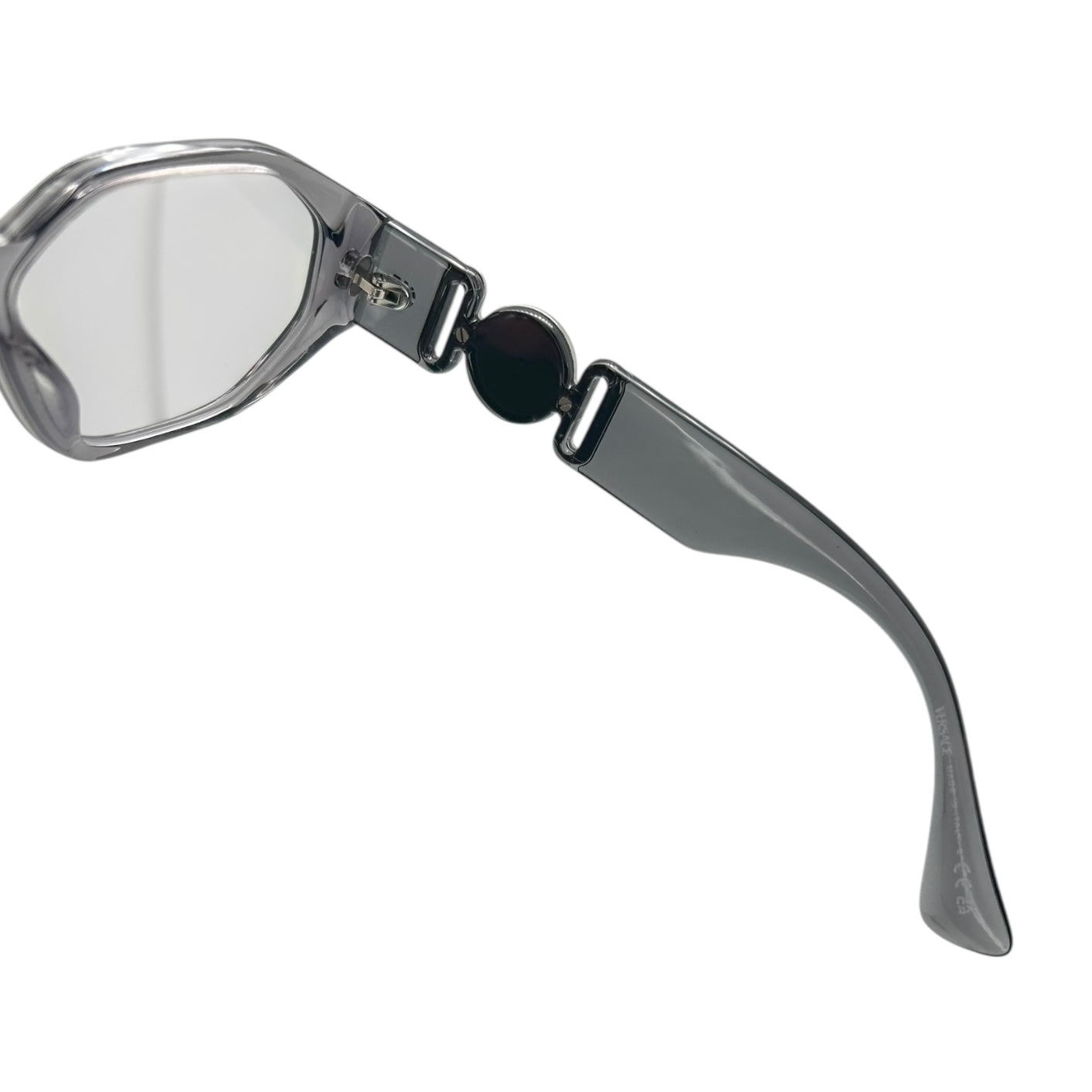 VERSACE MEDUSA SILVER BLACK CLEAR GLASSES