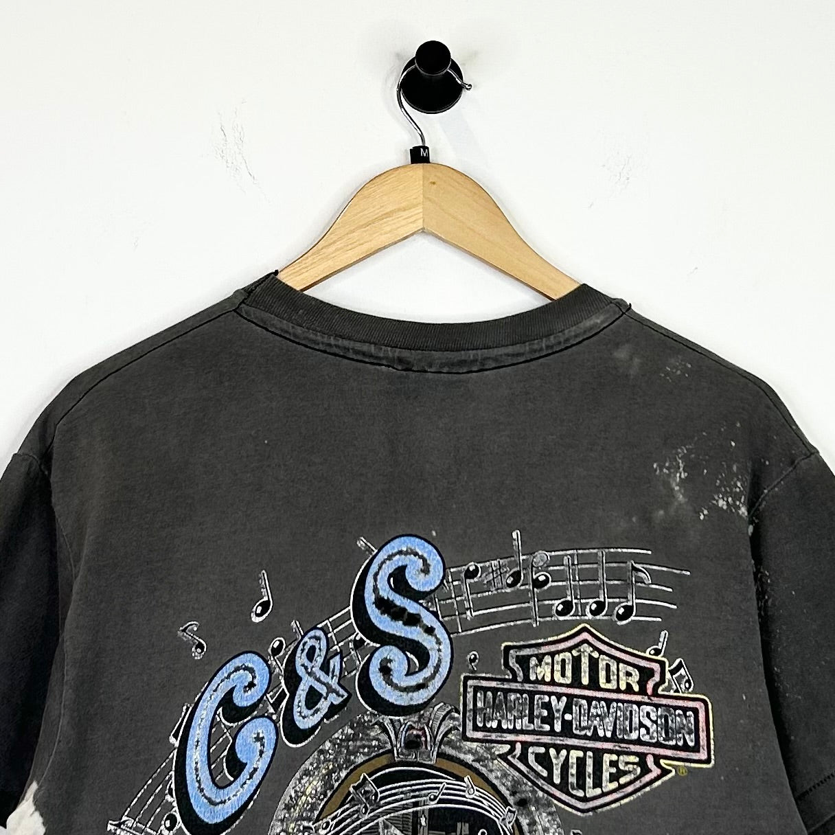 HARLEY DAVIDSON EAGLE CHECKERED FLAG FADED TEE