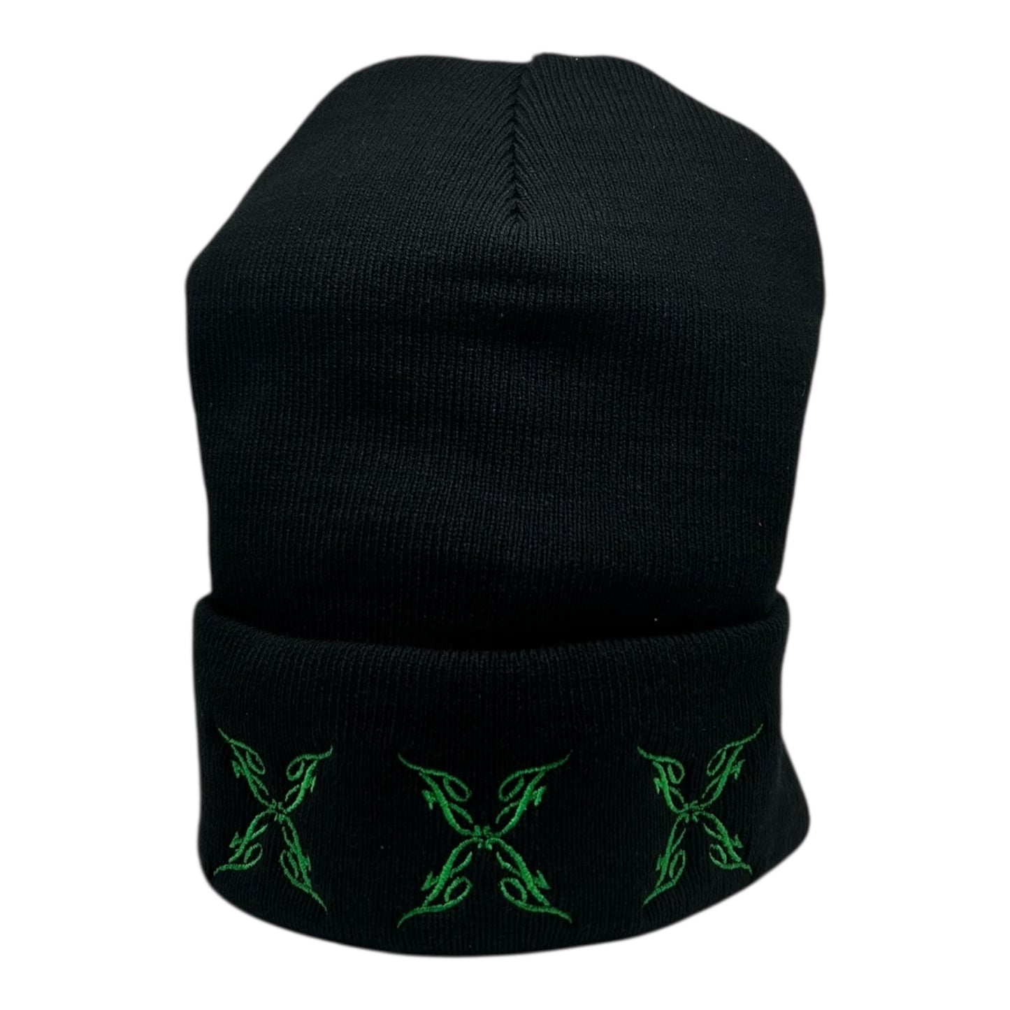 FLASHBACK TRIPLE LOGO BLACK/GREEN BEANIE