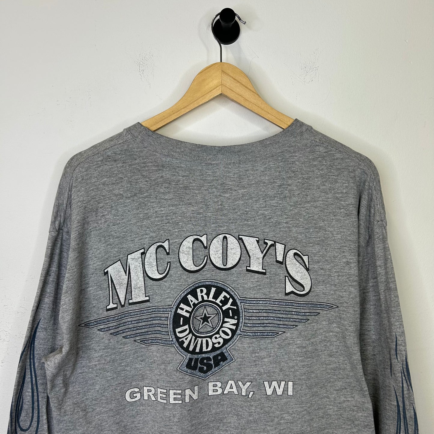 HARLEY DAVIDSON BLUE FLAME LONG SLEEVE