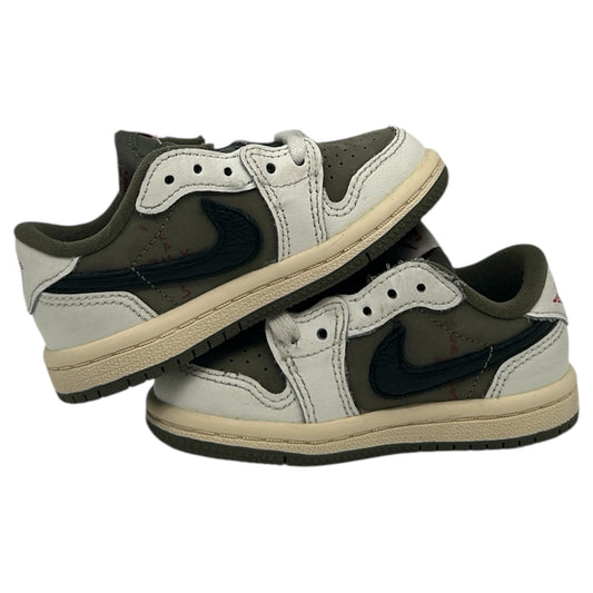PREOWNED JORDAN 1 LOW X TRAVIS SCOTT OLIVE