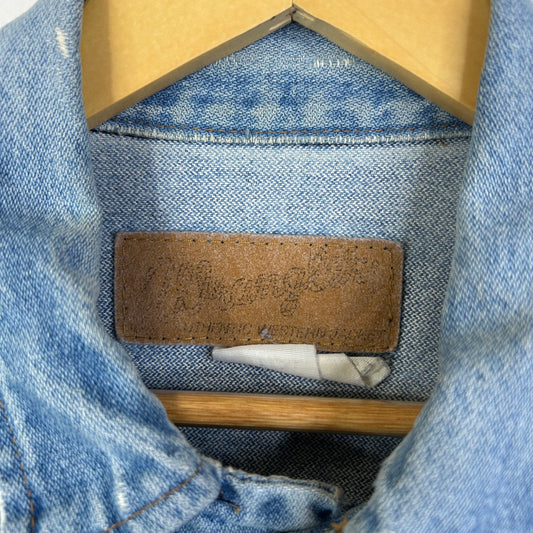 WRANGLER FADED DENIM BUTTON UP JACKET