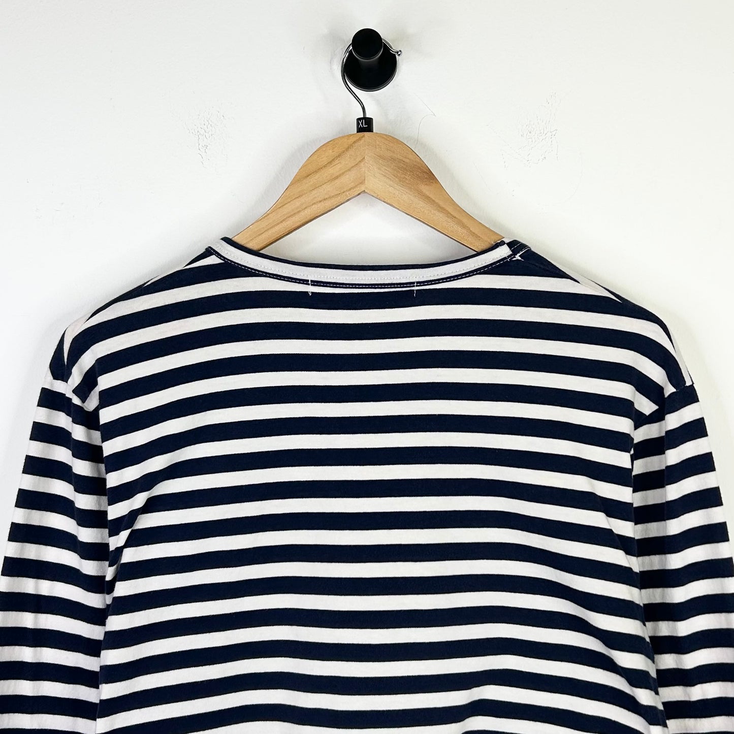 COMME DES GARCON PLAY CDG STRIPE LONG SLEEVE WHITE RED BLUE