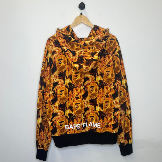 BAPE FLAME WIDE FULL ZIP HOODIE