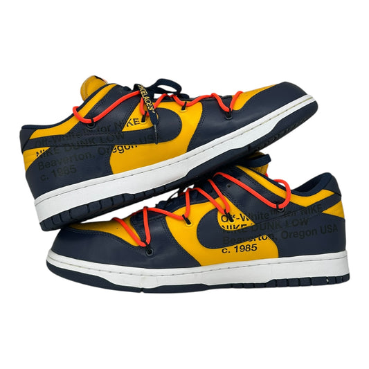 PREOWNED NIKE DUNK LOW OFF-WHITE UNIVERSITY GOLD