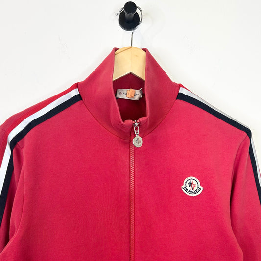 MONCLER RED STRIPED TRACK JACKET
